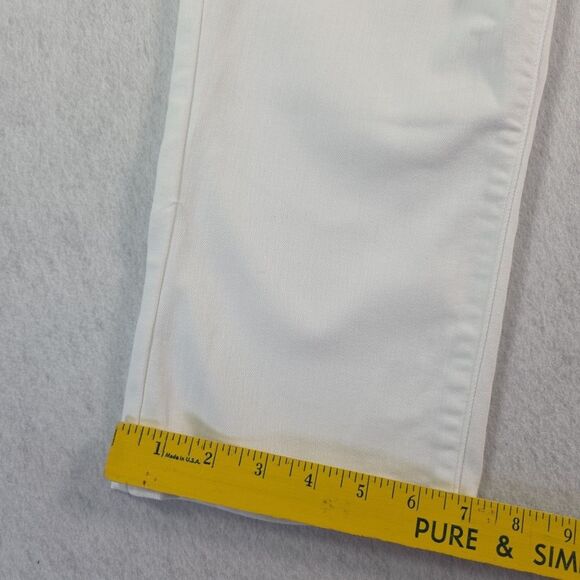 J. Jill Authentic Fit Cropped Denim Jeans Women's size 12 White Stretch - Picture 8 of 10